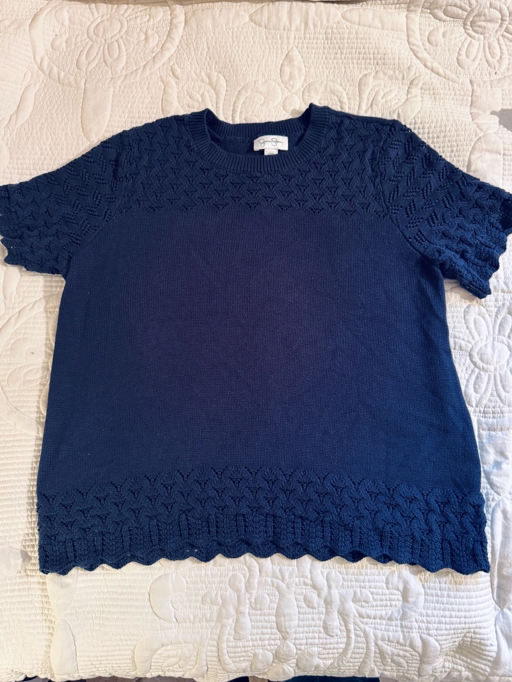 Jessica Simpson Navy Crew Neck Knit Top